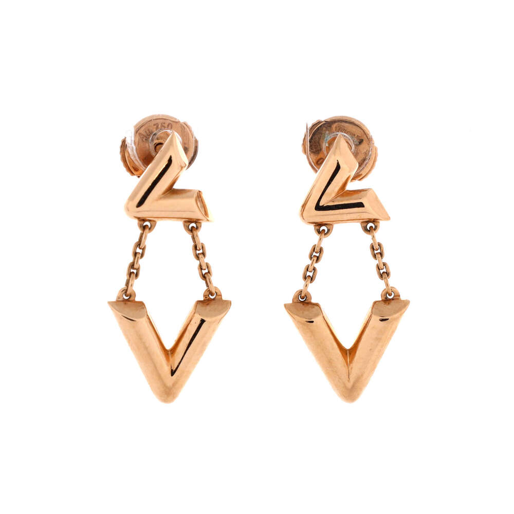 Louis Vuitton LV Volt Upside Down Earrings 18K Rose Gold